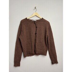 Zara Sweater Womens Size Large Brown Cardigan Button Long Sleeve